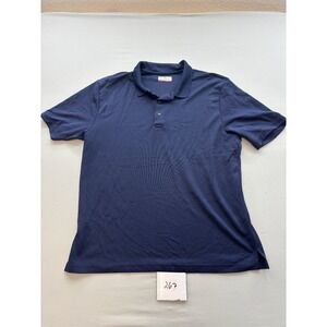 Grand Slam Performance Mens XL Navy Blue Short Sleeve Polo Shirt Golf Casual